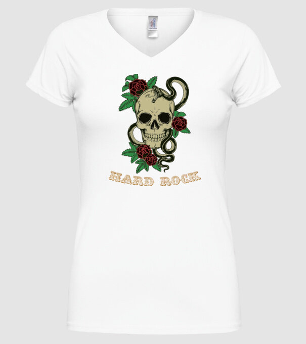 Hard Rock 1 model alb pe tricou