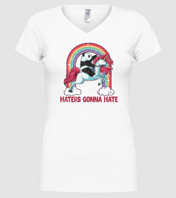 HATERS GONNA HATE model alb pe tricou