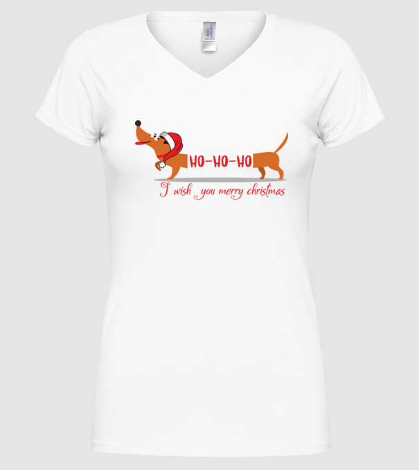 HoHoHo model alb pe tricou