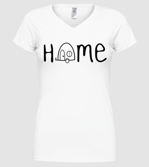 Home model alb pe tricou
