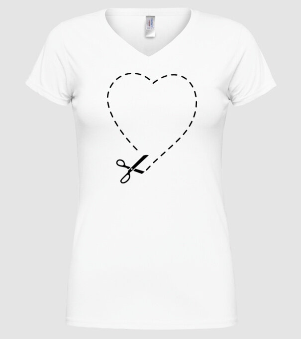 How to cut a Heart model alb pe tricou