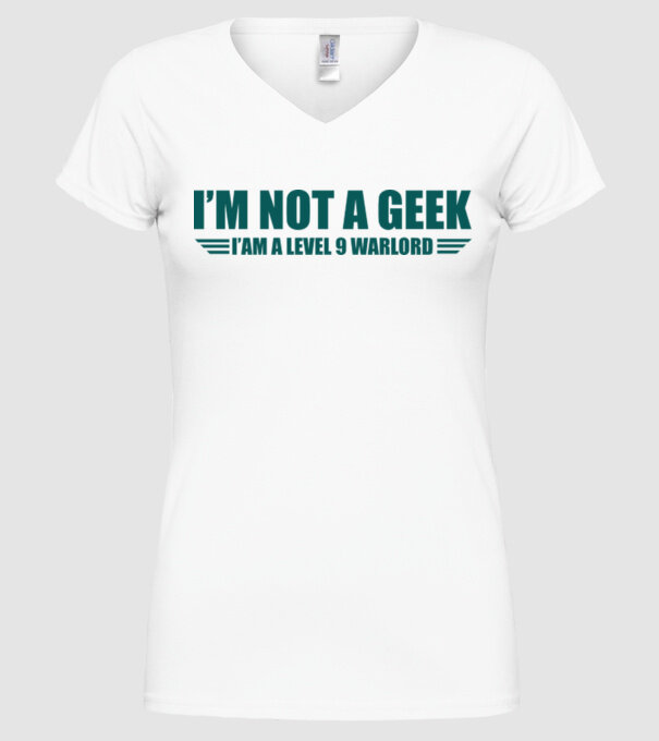'I''m not a geek' model alb pe tricou