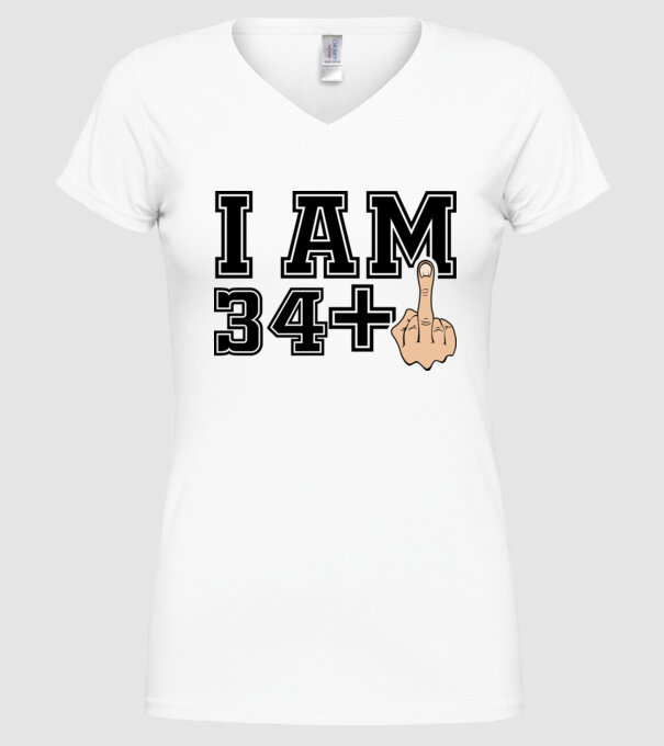 Funny Birthday I am 35 model alb pe tricou