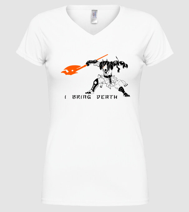 I bring death model alb pe tricou