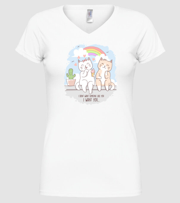 i dont want someone like you model alb pe tricou