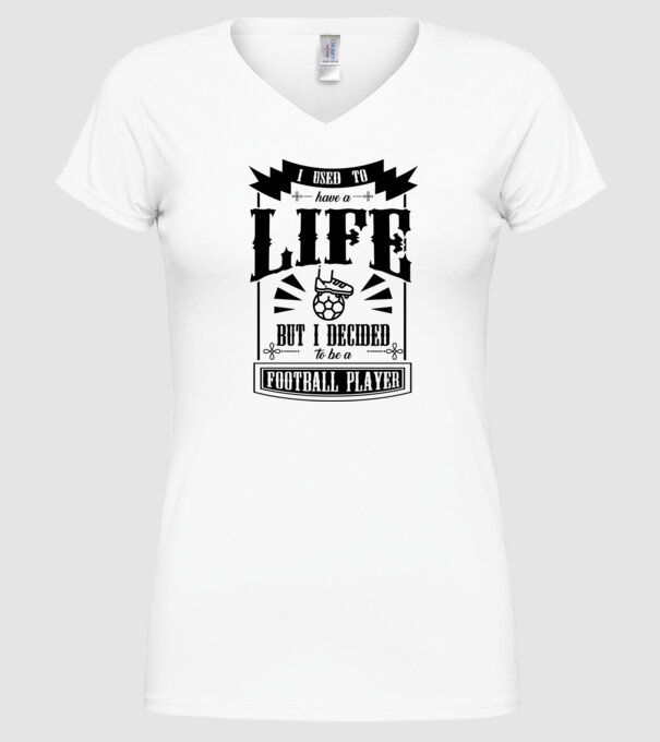I used to have a life FOTBALIST model alb pe tricou
