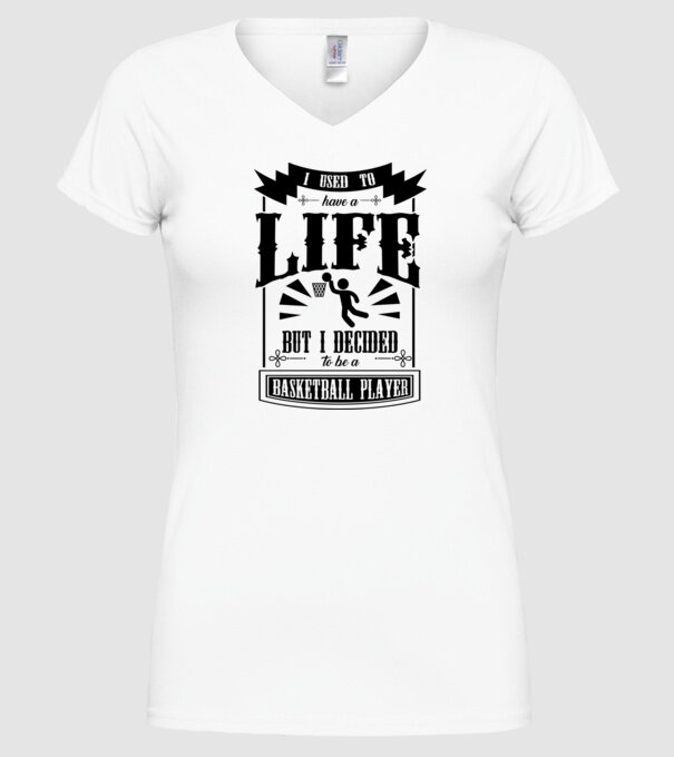 I used to have a life BACHETBALIST model alb pe tricou