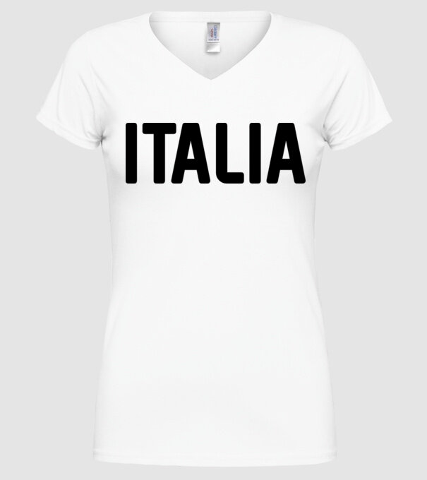 Italia model alb pe tricou