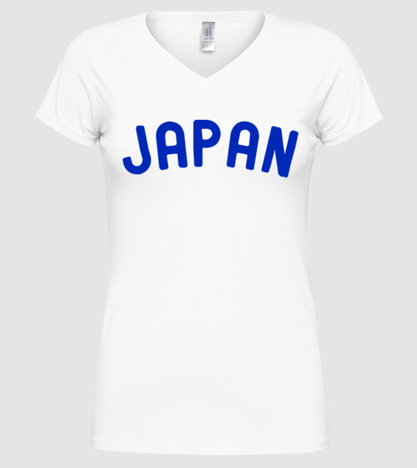 Japan model alb pe tricou