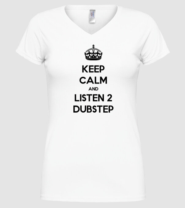 Keep Calm... model alb pe tricou