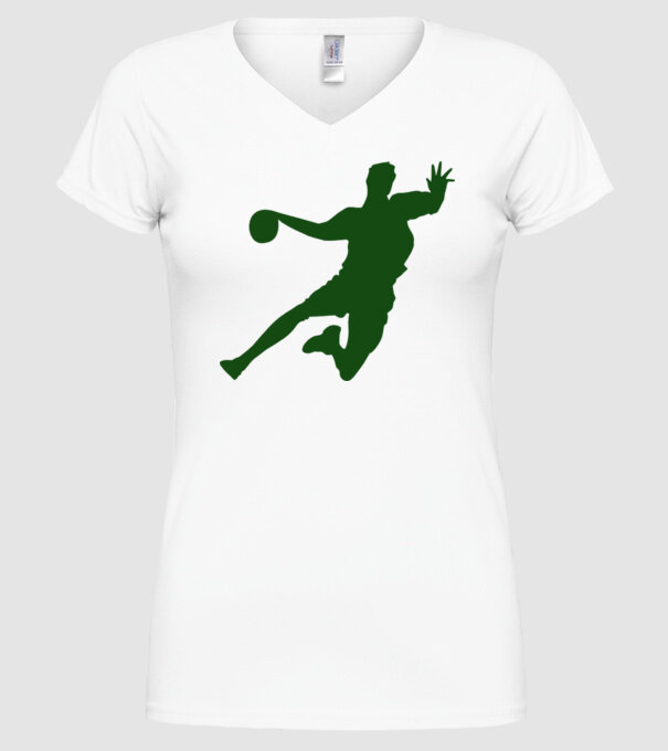 Voleibalist model alb pe tricou