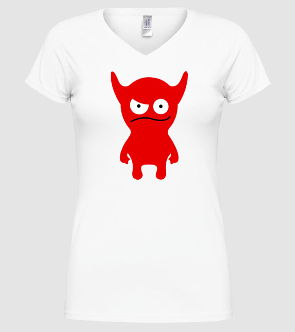 micul diavol model alb pe tricou