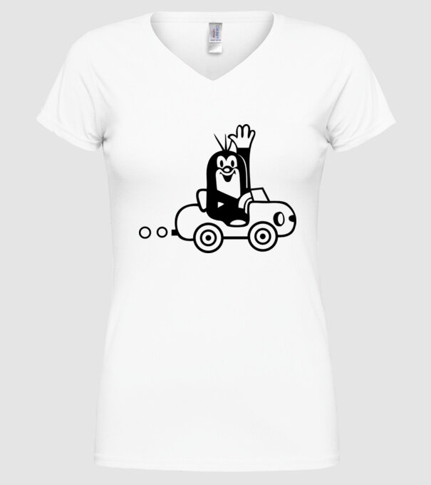 Cârtiță model alb pe tricou