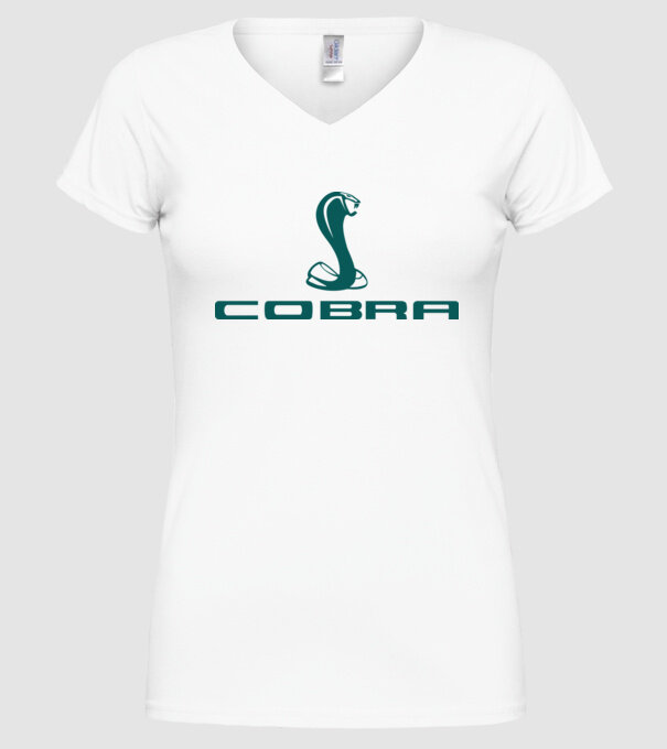Cobra model alb pe tricou