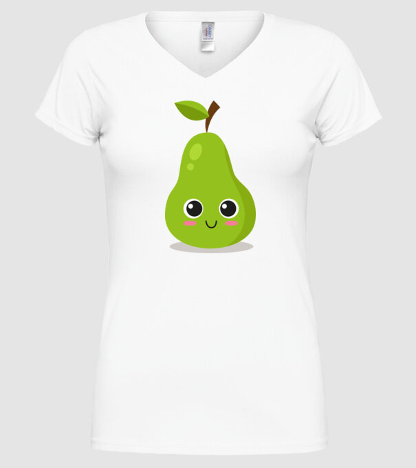 Pere model alb pe tricou