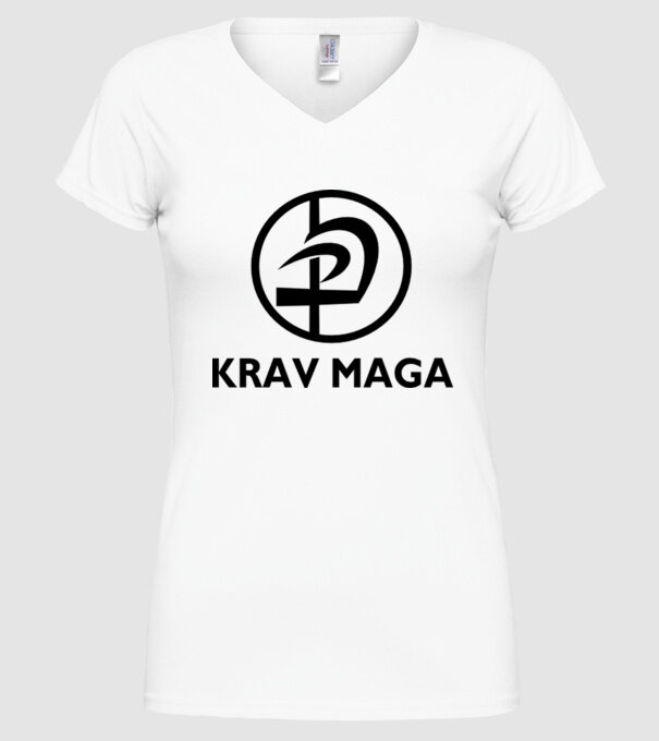 Kravmaga model alb pe tricou