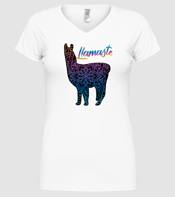Lamaste color2 model alb pe tricou
