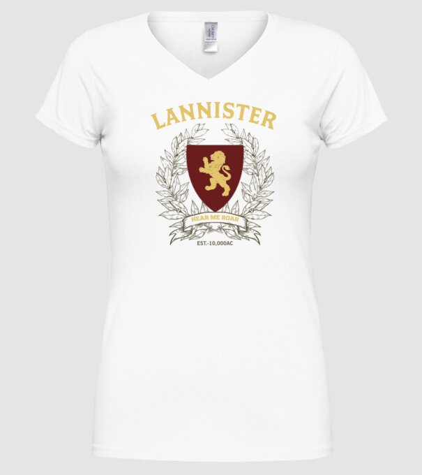 Lannister model alb pe tricou