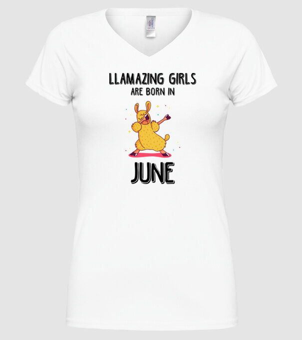 llamazing girls are born in june black model alb pe tricou
