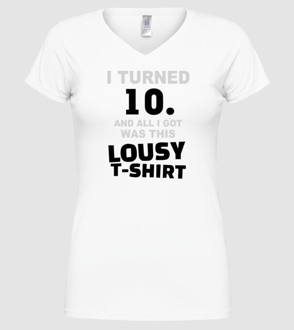 Lousy T-shirt 10 model alb pe tricou