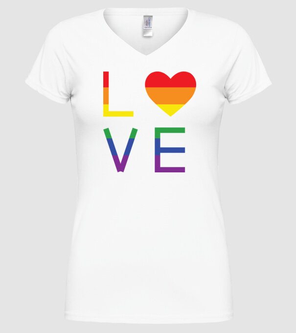 love lgbtq model alb pe tricou