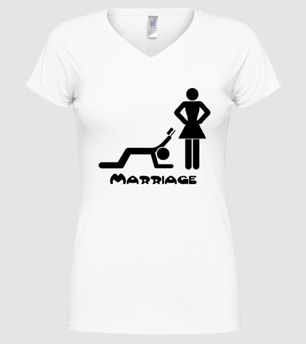 marriage model alb pe tricou