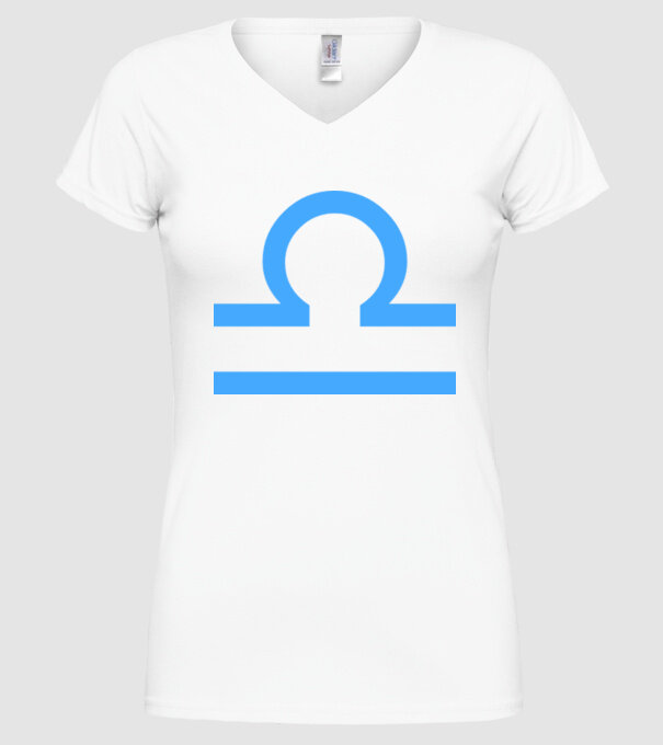 Libra Horoscope model alb pe tricou