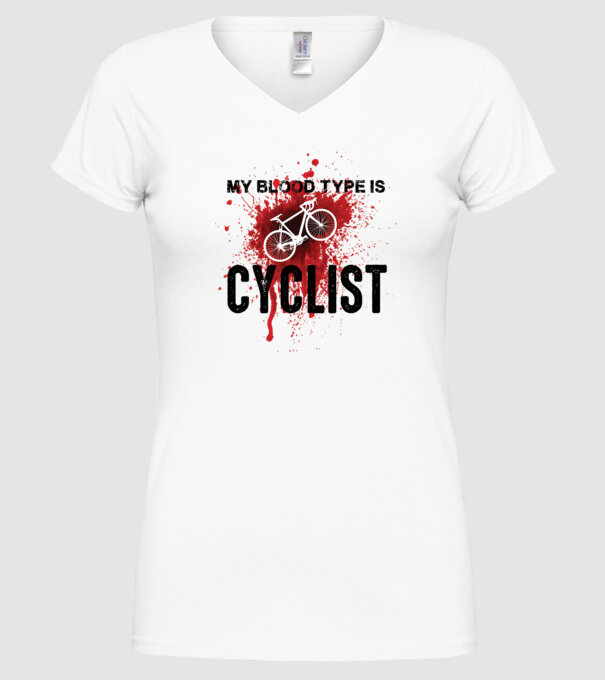 My blood type model alb pe tricou