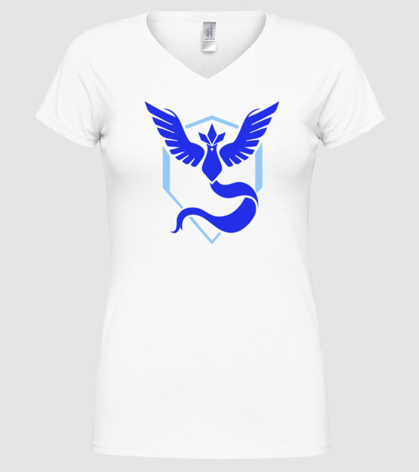 Mystic team logo model alb pe tricou