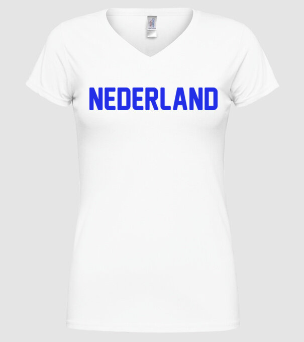 Nederland model alb pe tricou