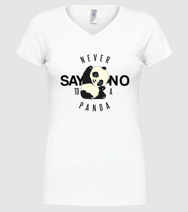 Never say no model alb pe tricou