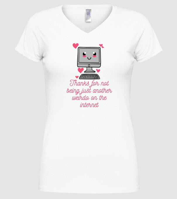 Not another weirdo model alb pe tricou