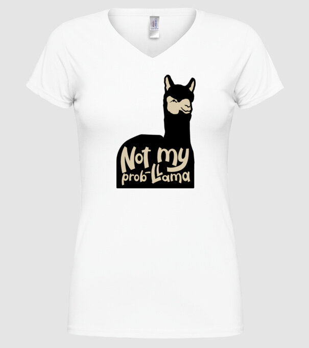 Not my problama model alb pe tricou