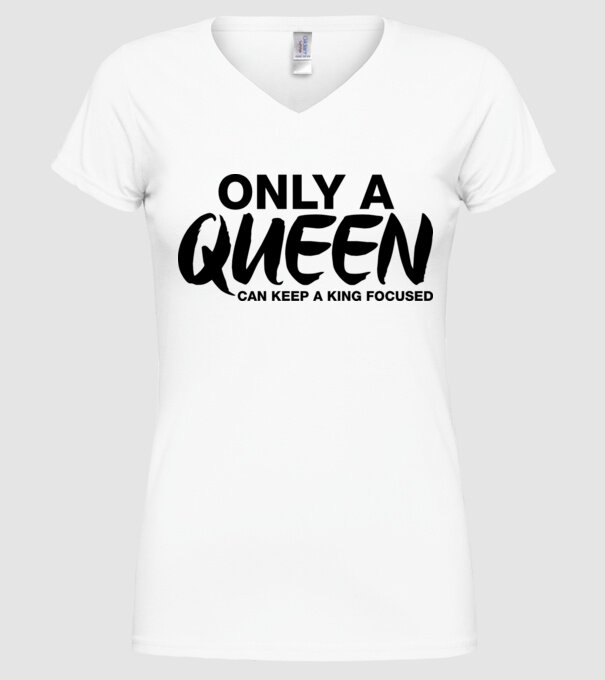 Only a Queen model alb pe tricou