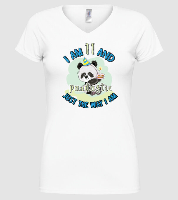 PANDASTIC 11 model alb pe tricou