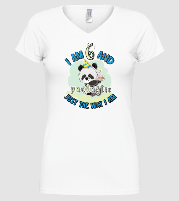 PANDASTIC 6 model alb pe tricou