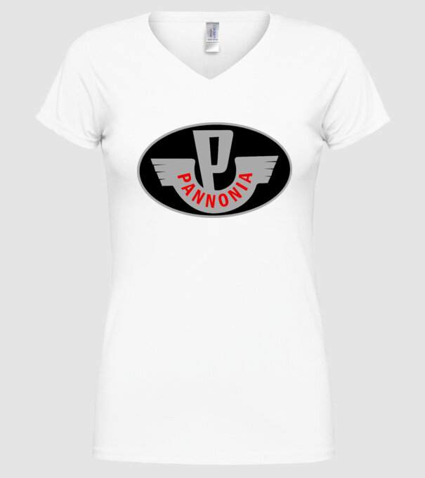 Logo Pannonia model alb pe tricou