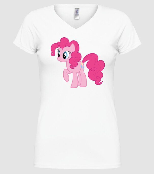 Pinkie Pie model alb pe tricou