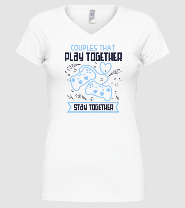 Play together model alb pe tricou