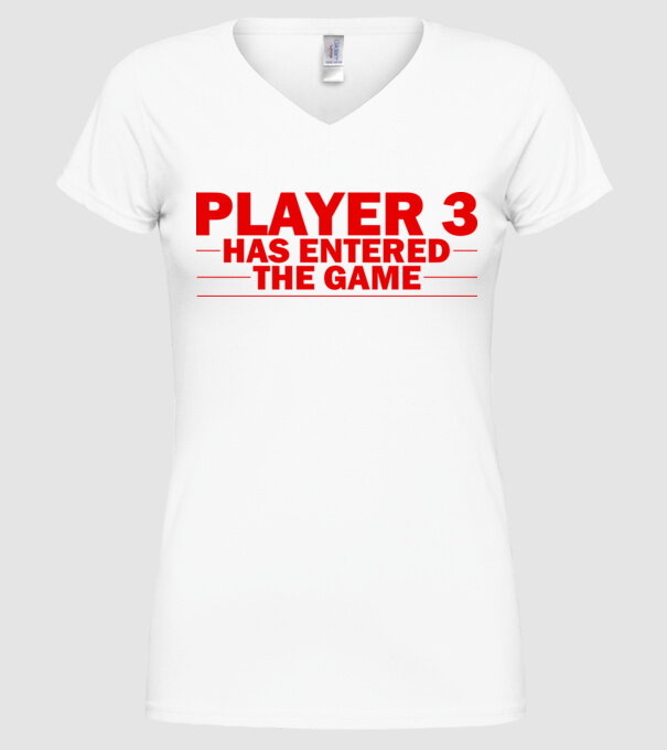 Player 3 entered the game model alb pe tricou