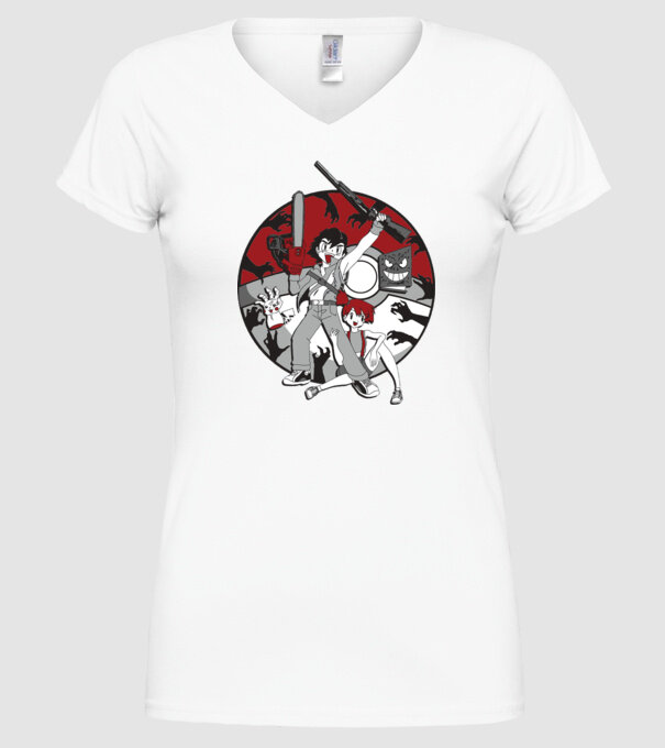 pokemon survive maki model alb pe tricou