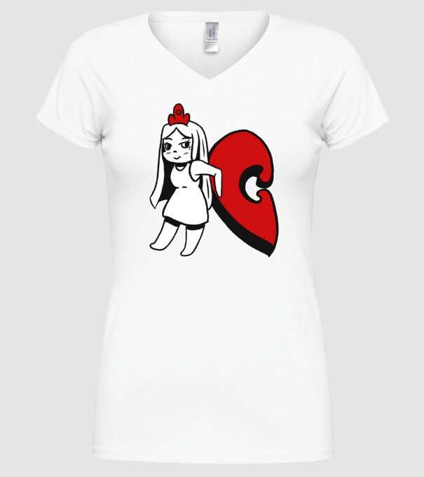 Pereche Puzzle fetiță model alb pe tricou