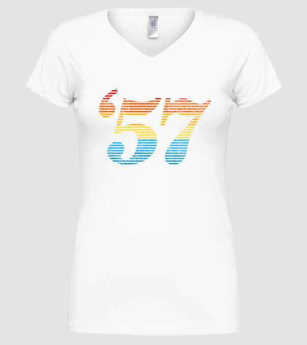 Retro Birthday 1957 model alb pe tricou