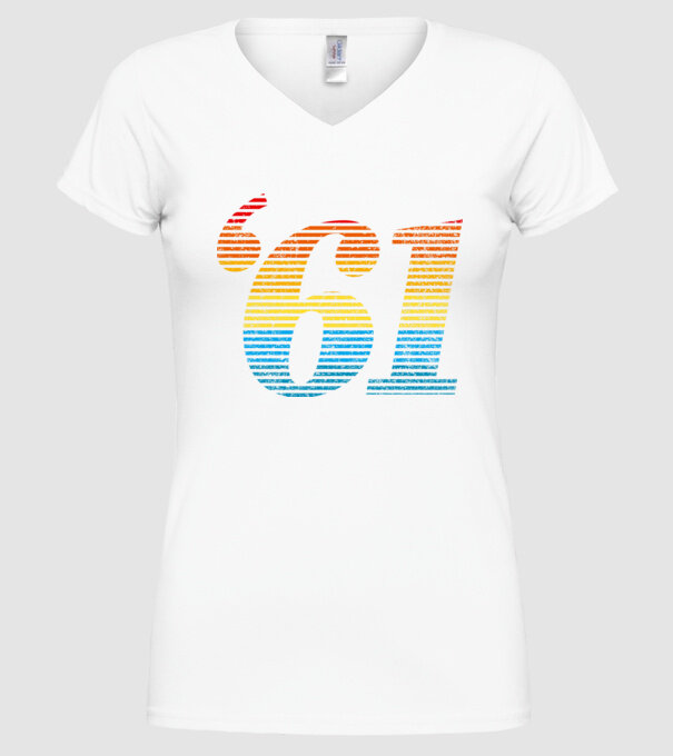 Retro Birthday 1961 model alb pe tricou