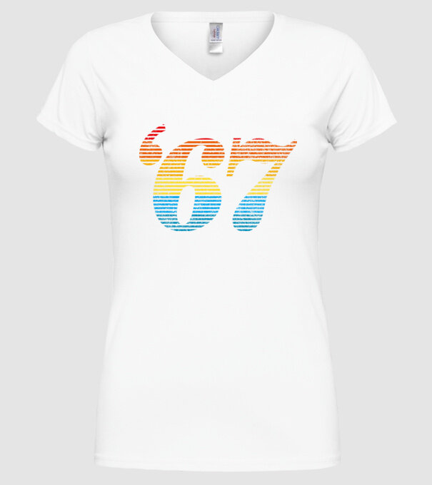 Retro Birthday 1967 model alb pe tricou