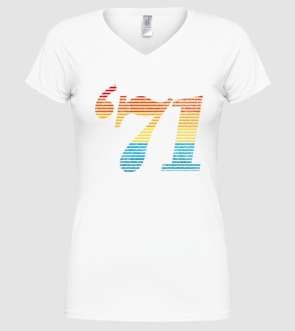 Retro Birthday 1971 model alb pe tricou