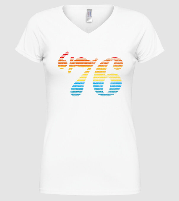 Retro Birthday 1976 model alb pe tricou