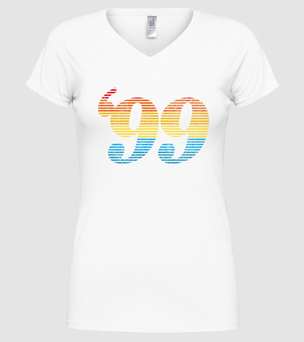 Retro Birthday 1999 model alb pe tricou