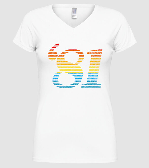 Retro Birthday 1981 model alb pe tricou