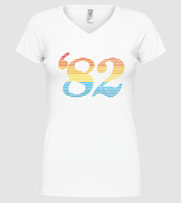 Retro Birthday 1982 model alb pe tricou